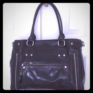 Longchamp Patent Leather Shoulder Bag